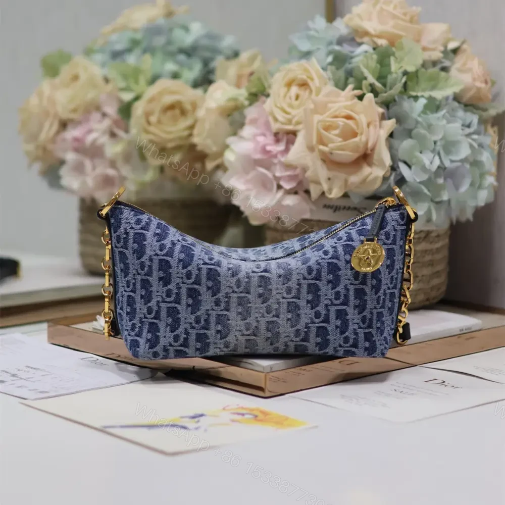 高仿Dior*StarHobo系列S320M49E鏈條手袋藍色免檢版 — view 1
