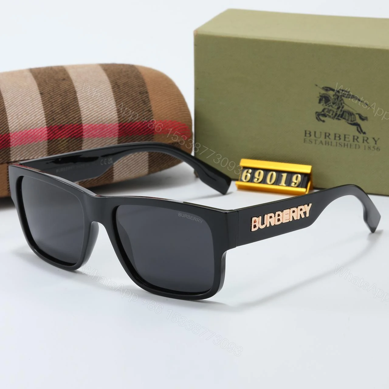 Burberry Square Black Sunglasses — view 1