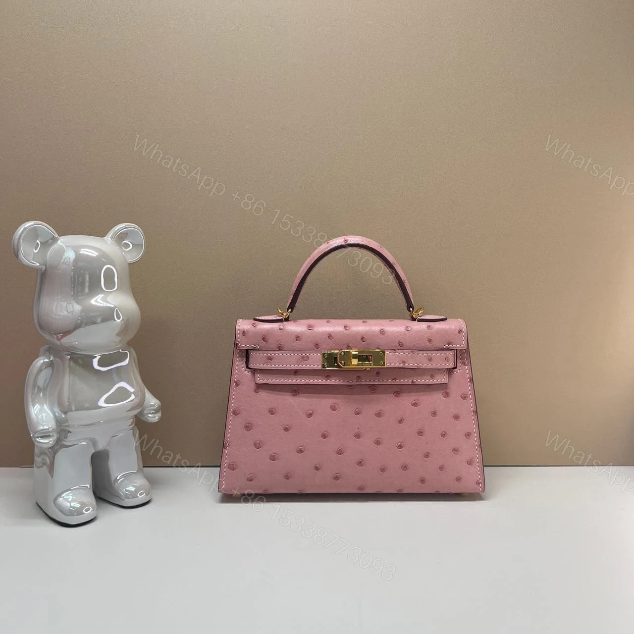 View 6 of HERMÈS Mini Kelly Ostrich