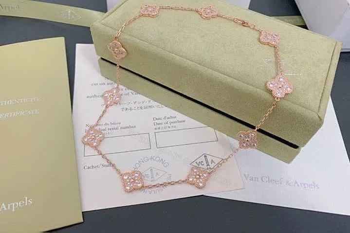 View 3 of Van Cleef & Arpels Vintage Alhambra 6 Motif Diamond Bracelet TJ618