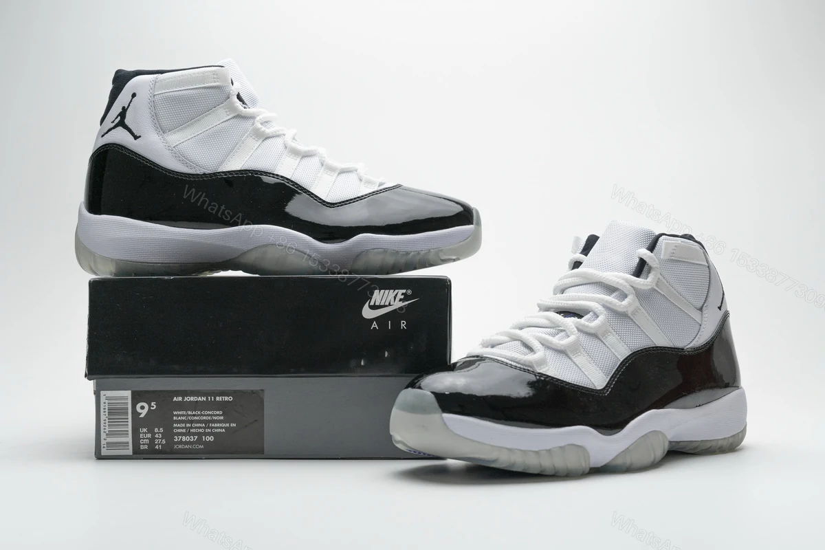 View 3 of Air Jordan 11 High “Concord” (2018) 378037-100