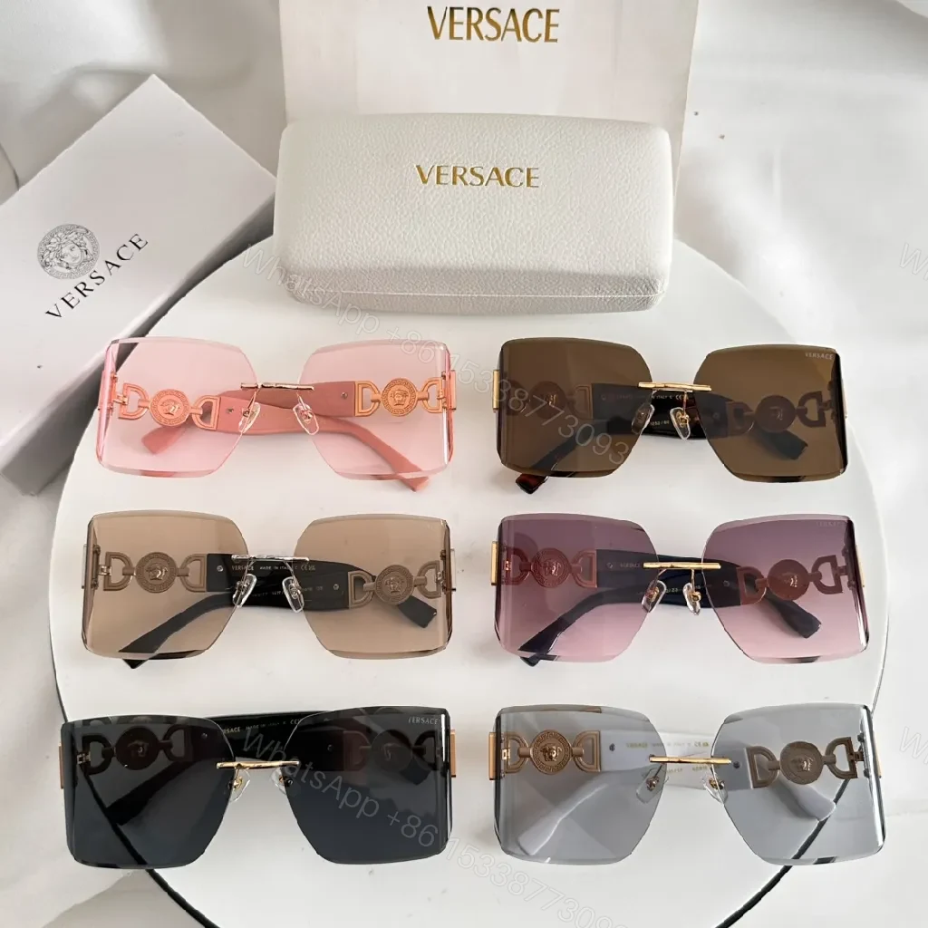View 7 of Rose-Gold Accented Oversized Sunnies - Statement Luxury Shades