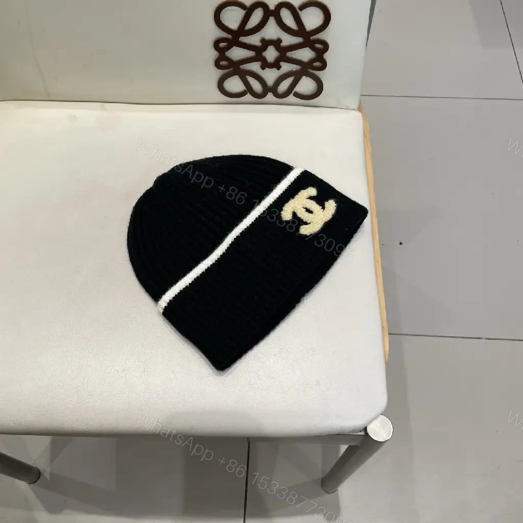 View 8 of Black Knit Beanie — Luxe Logo, Everyday Comfort, One-Size