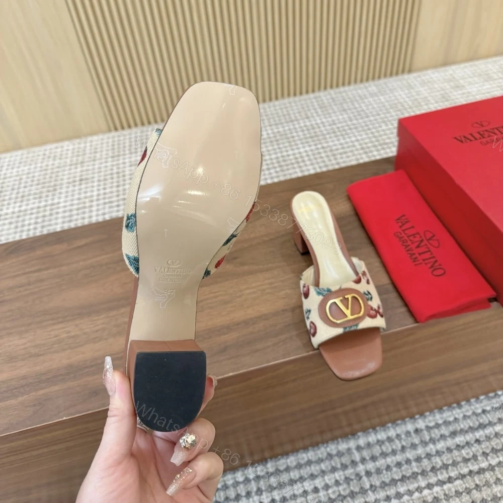 View 4 of VALENTINO VLOGO SIGNATURE CHERRYFIC SLIDE SANDAL NATURAL 6W0S0MH7NNX 32H