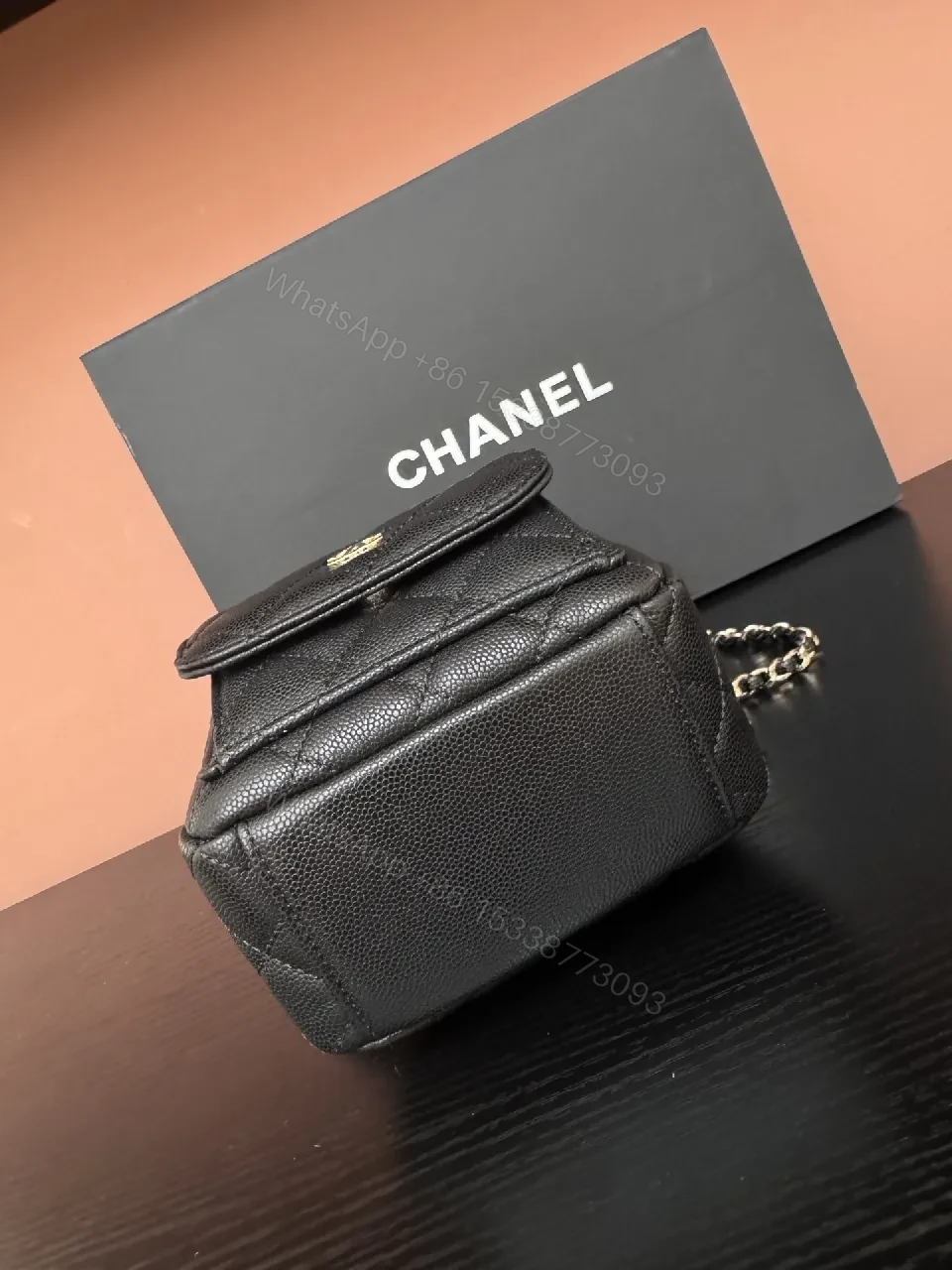 View 4 of Quilted Black Mini Backpack: Luxe, Compact, Everyday