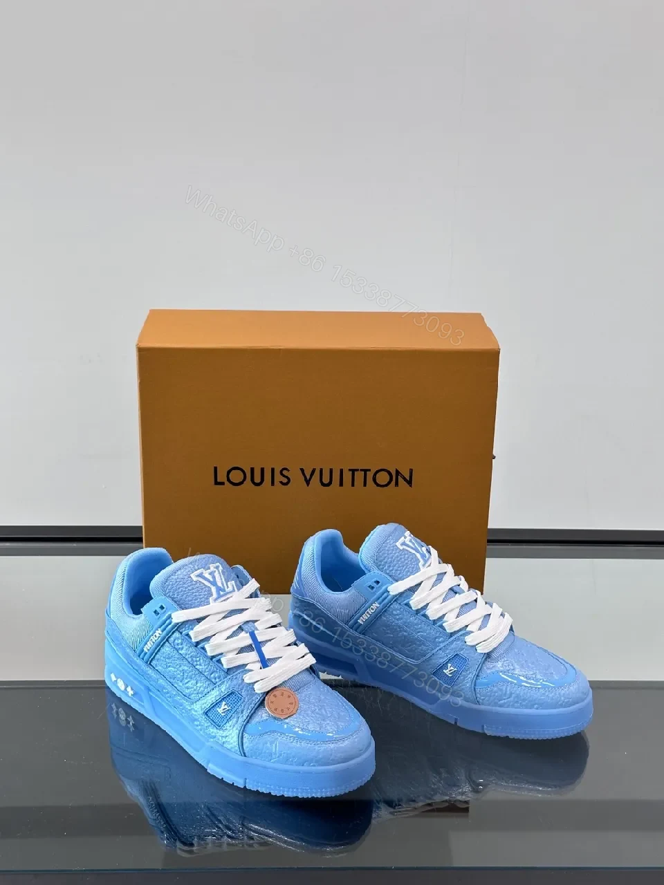 View 5 of Vibrant Blue Luxe Sneakers: Elevated Comfort, Designer-Inspired