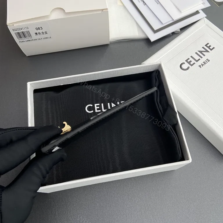 View 7 of Chic Black Cardholder: Gold Logo, Luxury Compact Organizer