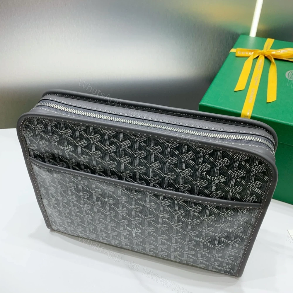 View 4 of 高仿Goyard*JOUVEM4多功能洗漱手拿包灰色大號免檢版