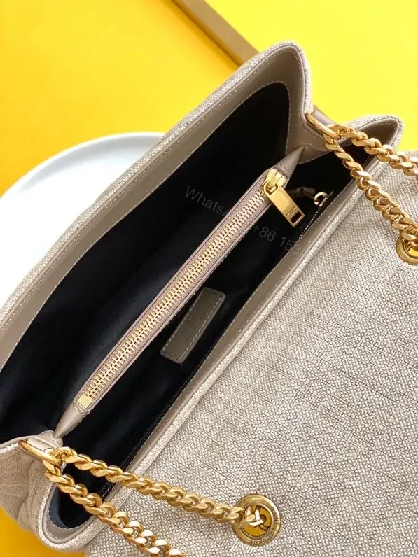 View 7 of Saint Laurent Beige Suede Y Quilted Monogram