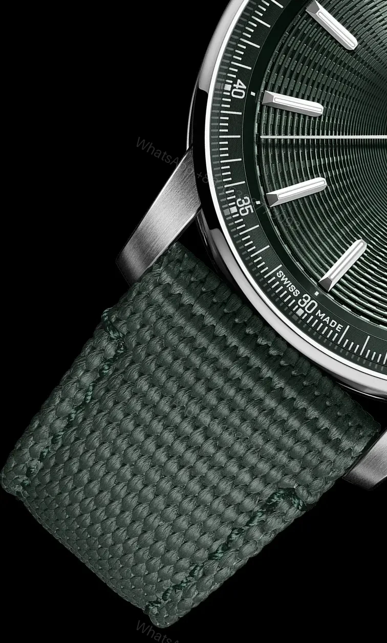 View 4 of KZ Factory Audemars Piguet CODE 11.59 Green Dial Stainless Steel Watch with Fabric Strap