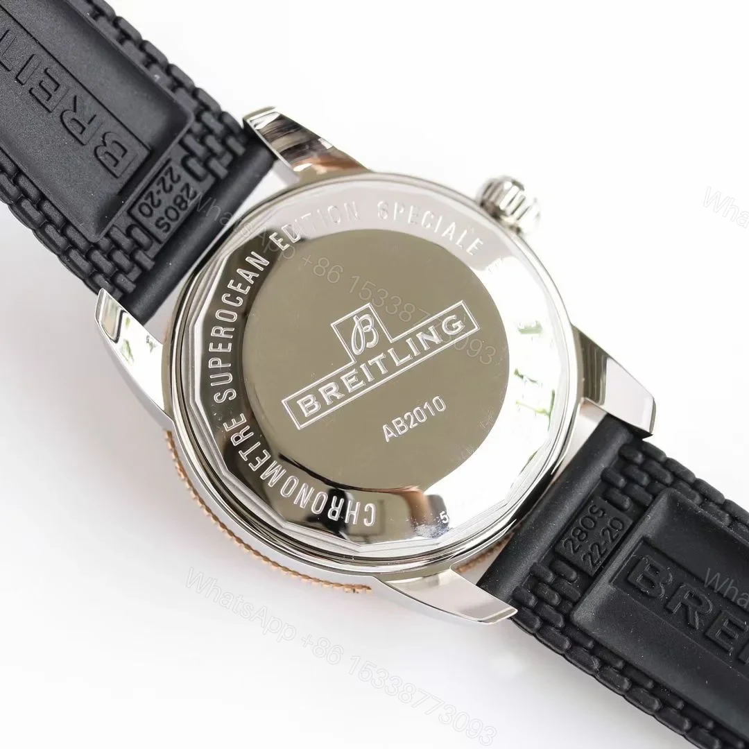 View 8 of Breitling Superocean Heritage Two Tone Black Replica 42MM Premium Diver Edition UB2010121B1S1