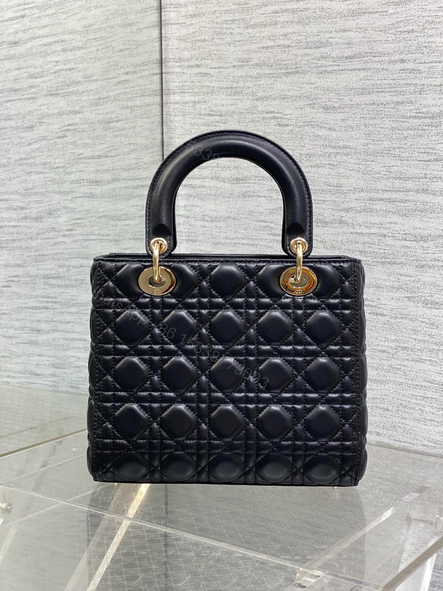 View 6 of Dior Lady Black Gold Hardware (Medium size)