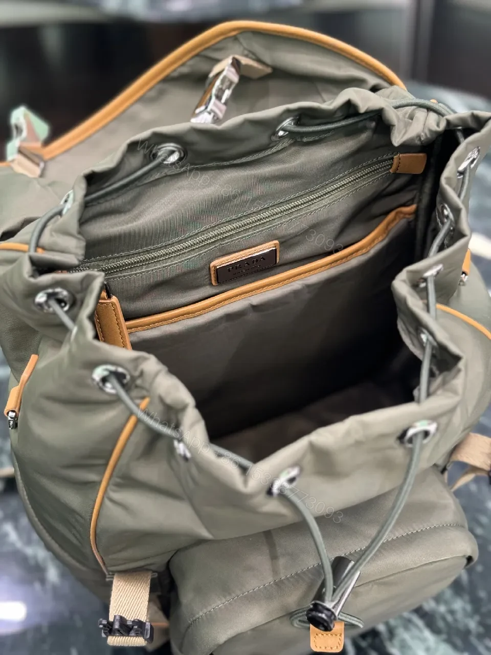 View 8 of All-Season Luxe Utility Backpack: Sleek, Durable Leather-Trim Nylon