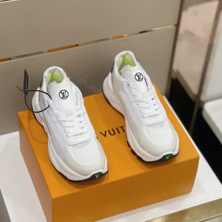 View 3 of Louis Vuitton White Leather Runner: Luxe Everyday Sneaker