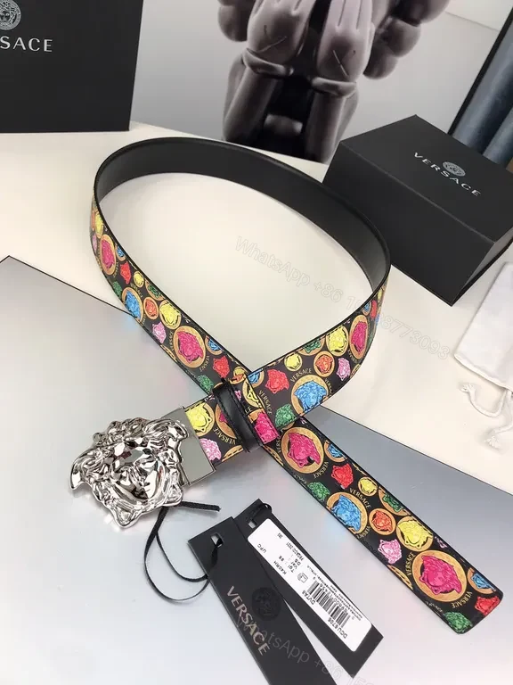 View 5 of Statement Colorway Belt: Verace Lion Buckle Luxury Belt