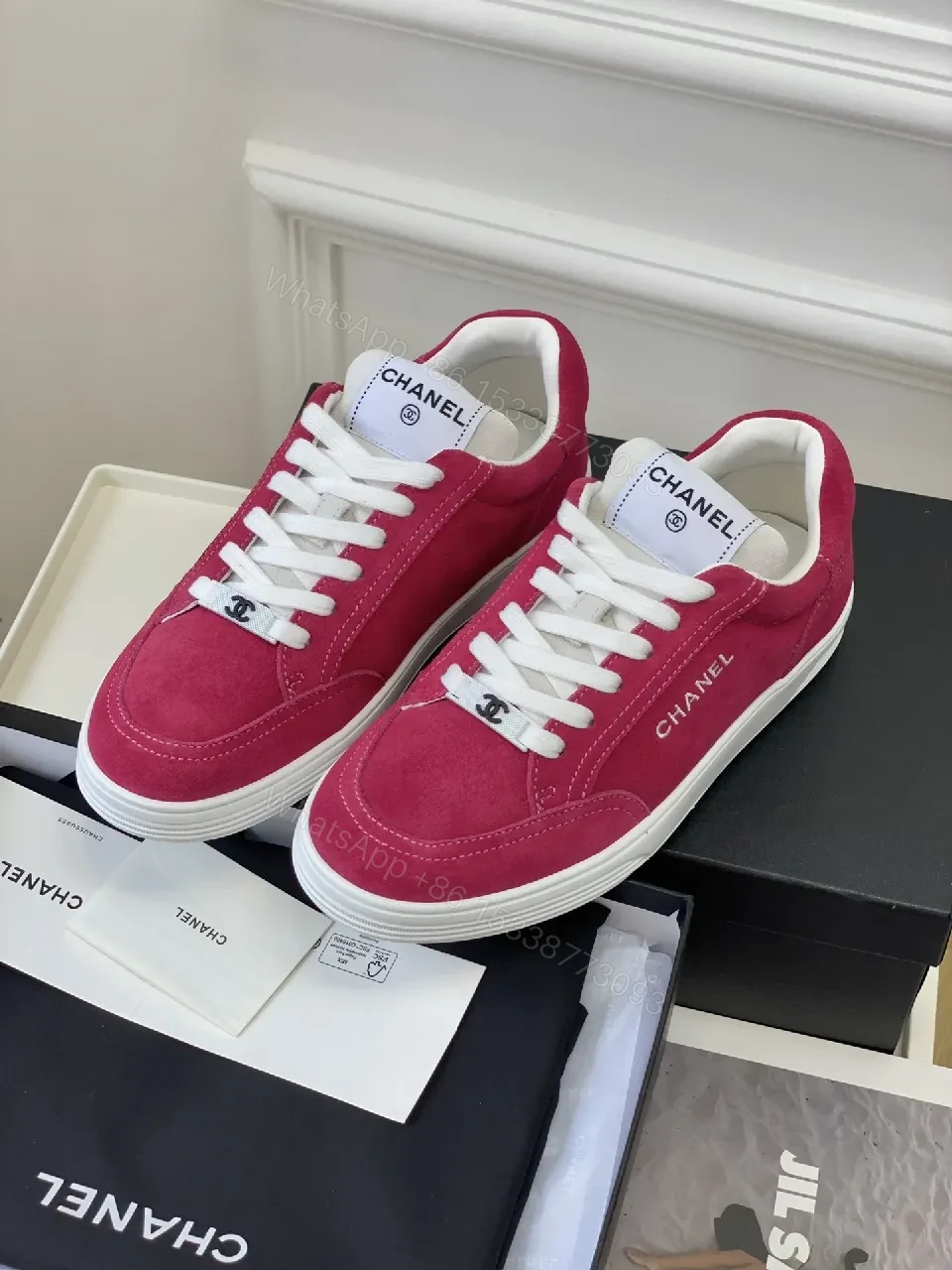 View 6 of Pink Suede High-Top Sneaker: Luxury Everyday Comfort, Chic Style