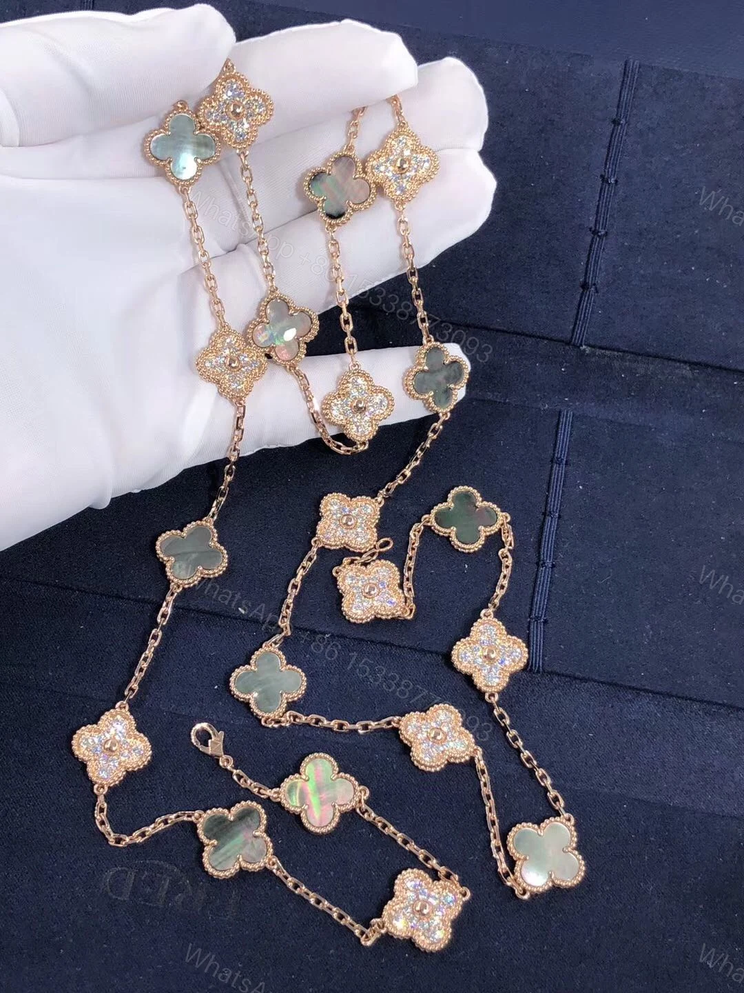 View 4 of Van Cleef & Arpels Vintage Vintage Alhambra long necklace, 20 motifs