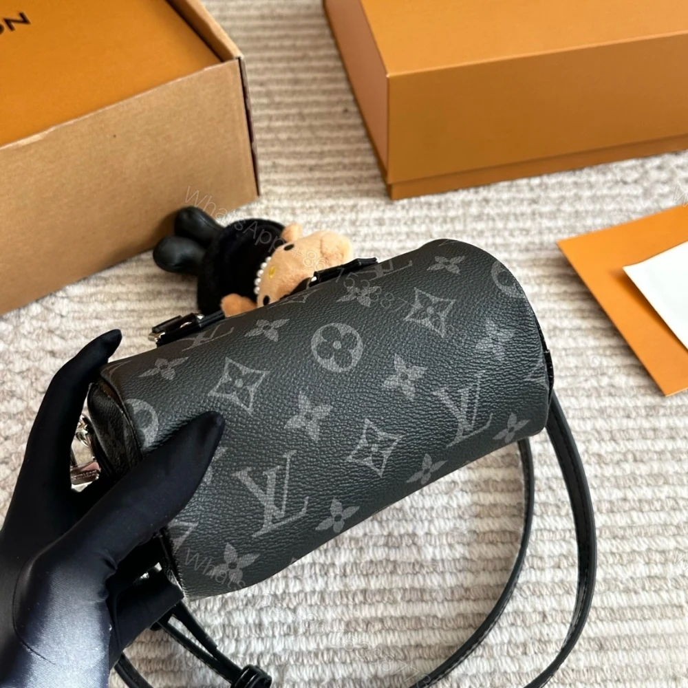 View 4 of Louis Vuitton Nano Speedy Monogram Eclipse 16Cm M26573