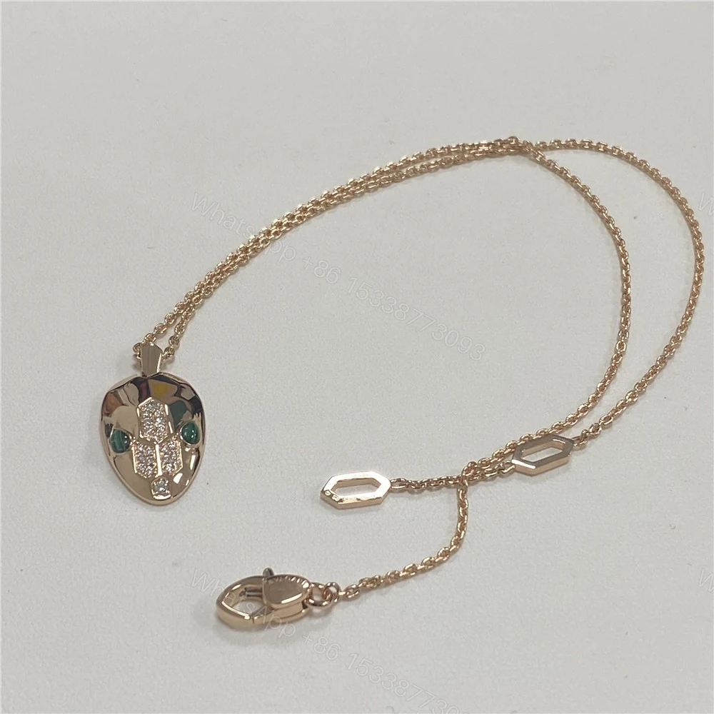 View 2 of Bulgari Serpenti Necklace Malachite And Diamonds