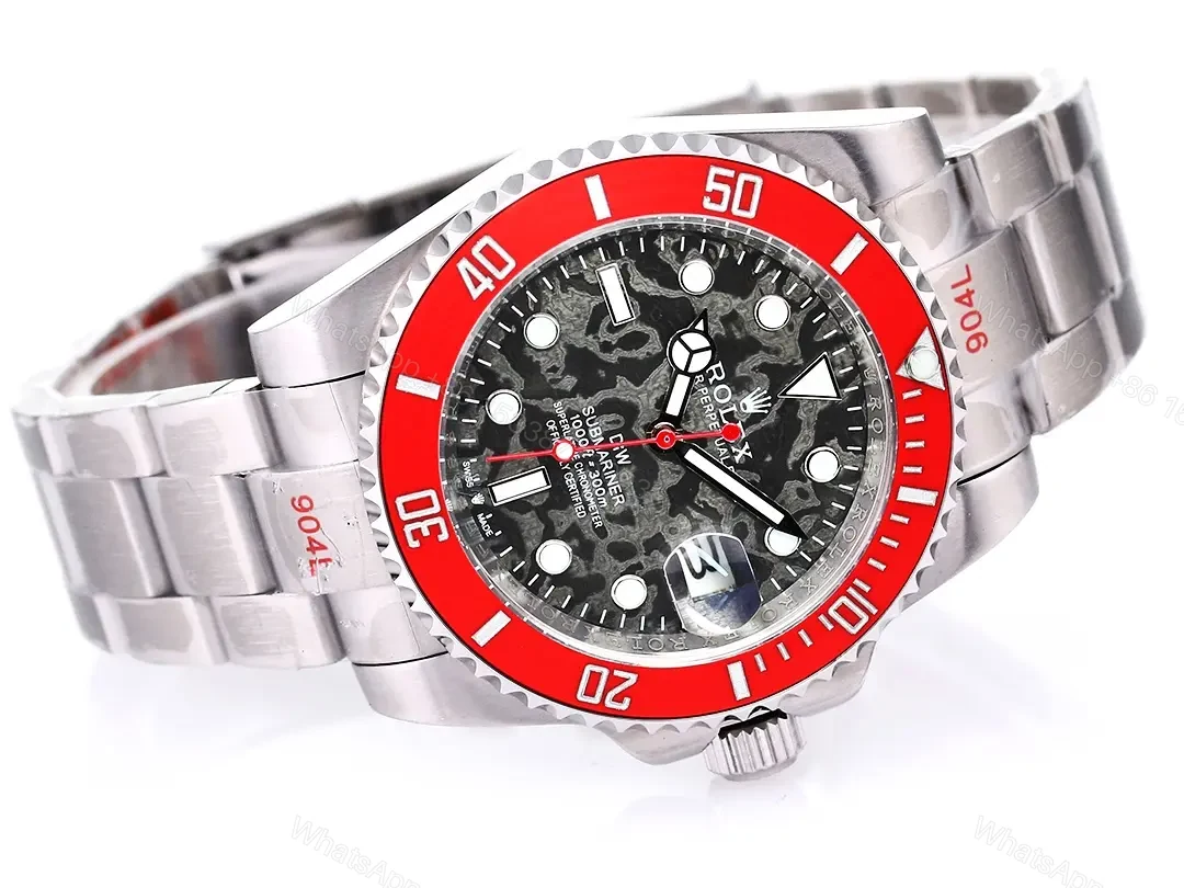 View 7 of MKS Factory Clean Factory – **Rolex DIW Submariner Parakeet** – Red/Black, Custom