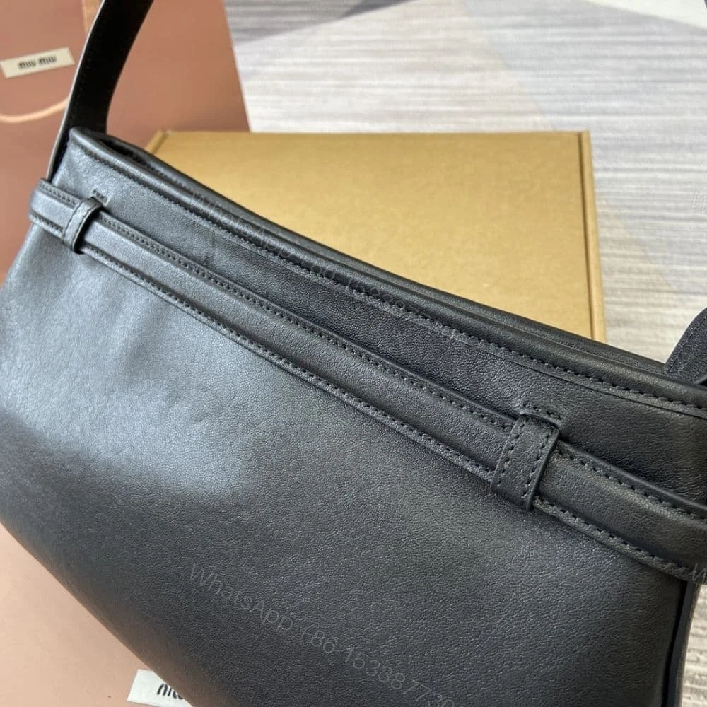View 4 of MIUMIU AVENTURE NAPPA BAG BLACK 33CM