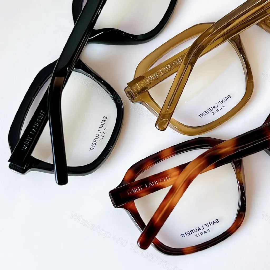 View 7 of Bold Black Acetate Square Eyewear with Luxury Detailing