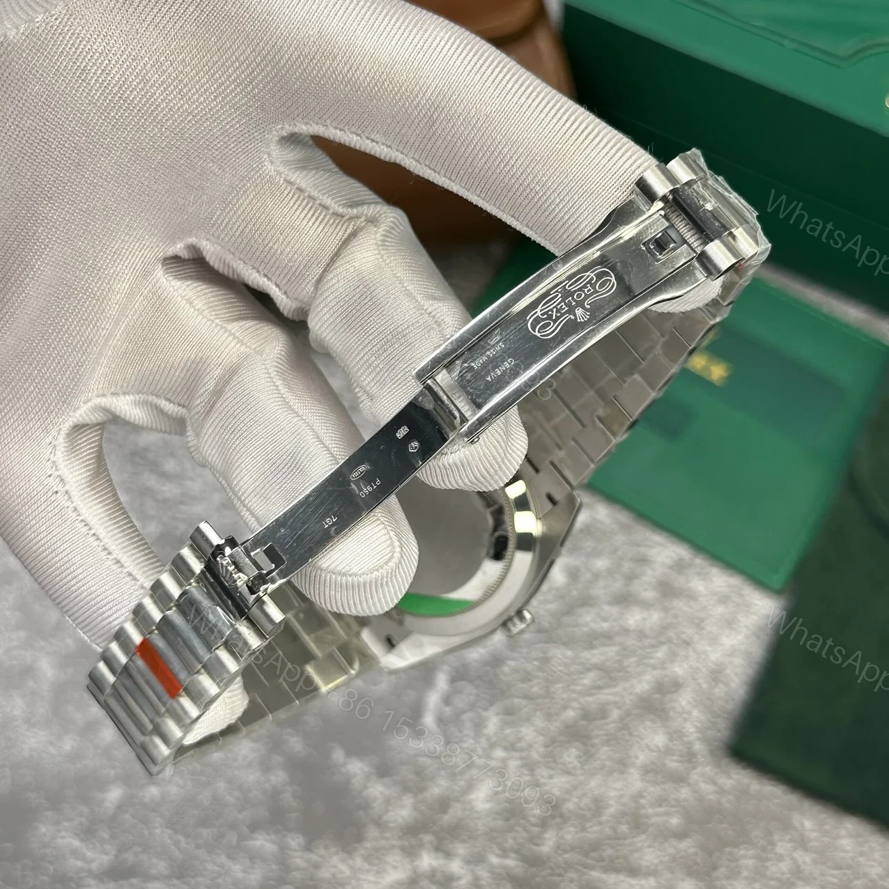 View 7 of Superclone Rolex Day-Date Ice Blue Diamond Dial 228236-0006 40 mm
