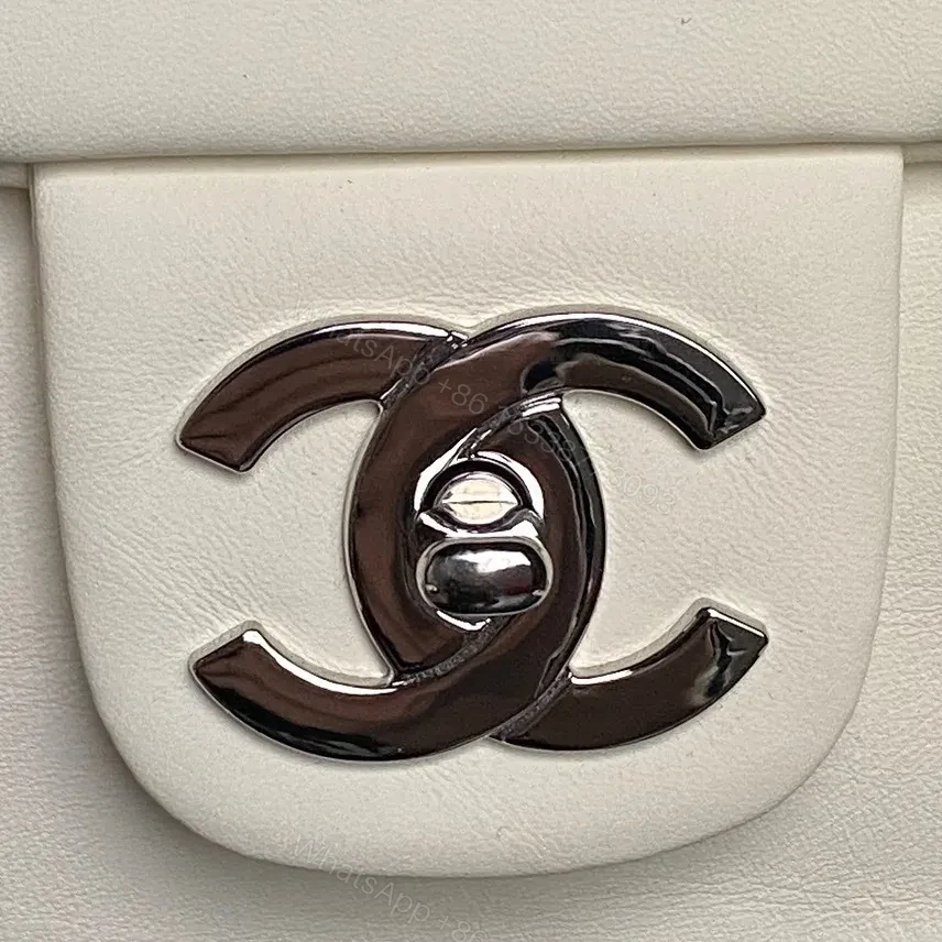 View 6 of White Leather Flap Bag: Minimalist Luxury, Structured Charm