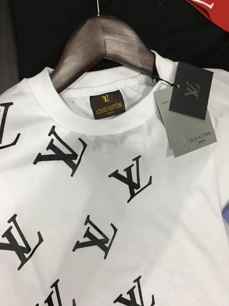 View 5 of FIRST COPY Louis Vuitton Premium Cotton Lycra Round Neck