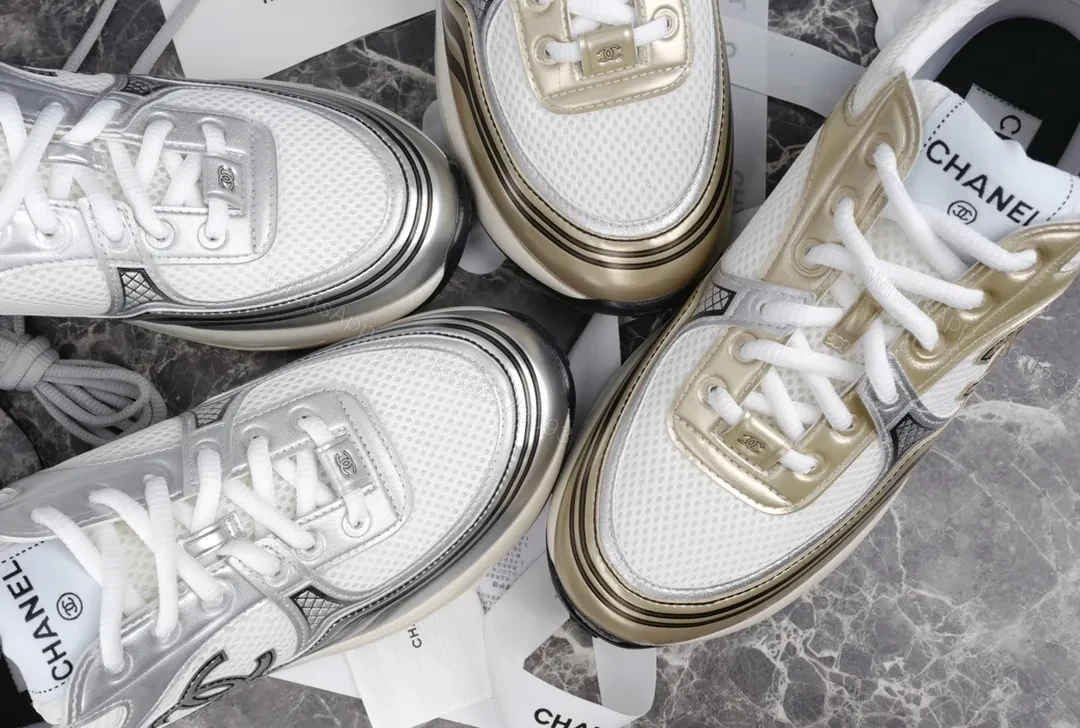 View 3 of Chic Metallic Luxe Sneakers: All-Day Comfort