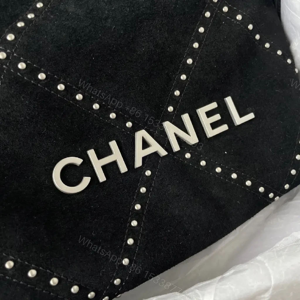 View 9 of Velvet Diamond-Quilted Shoulder Bag, Black, Luxe Style