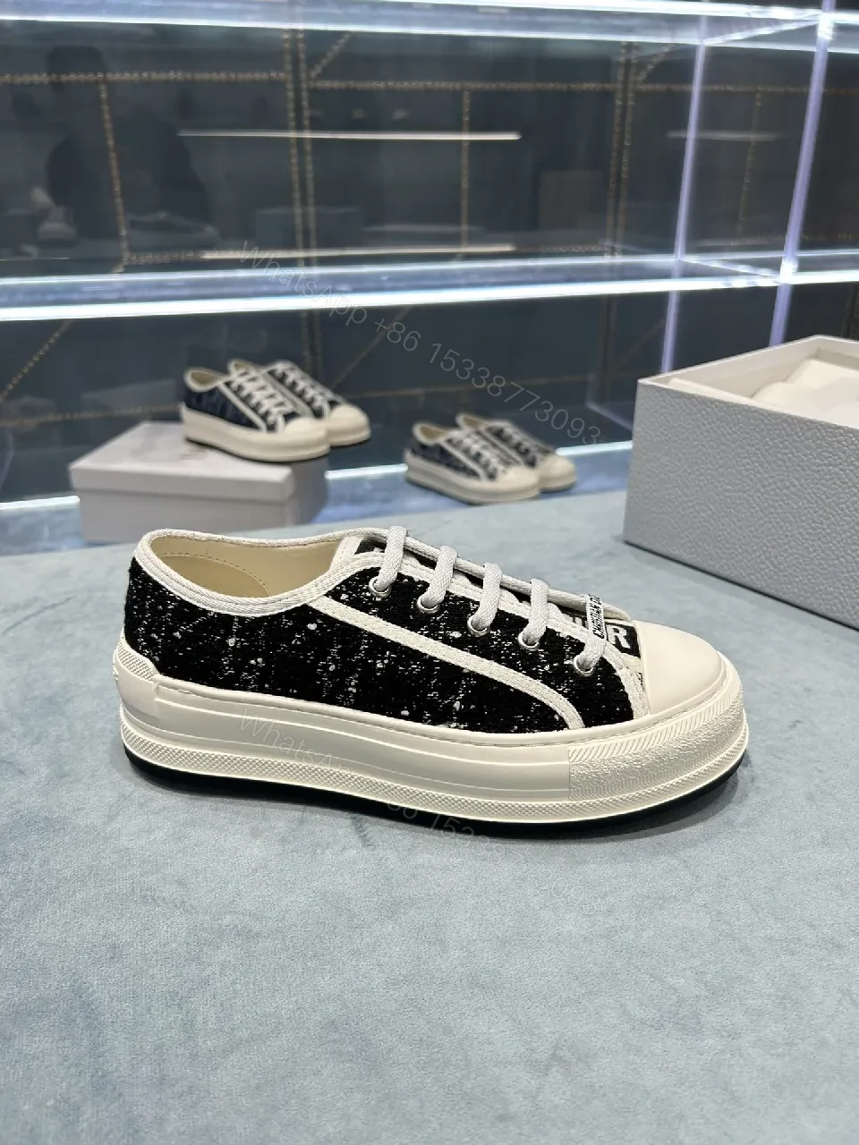 View 3 of Textured Knit Low-Top Sneaker, Premium Streetwear Style