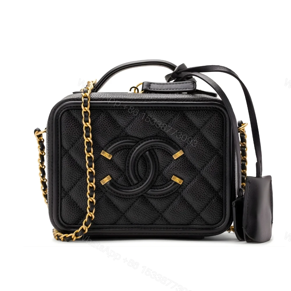 Chanel CC Filigree Medium Vanity Case Black 21Cm — view 1