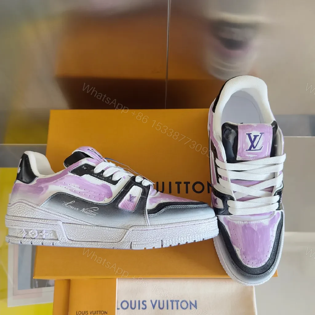 View 9 of Lilac Leather Luxe Sneaker: Playful City-Ready Comfort