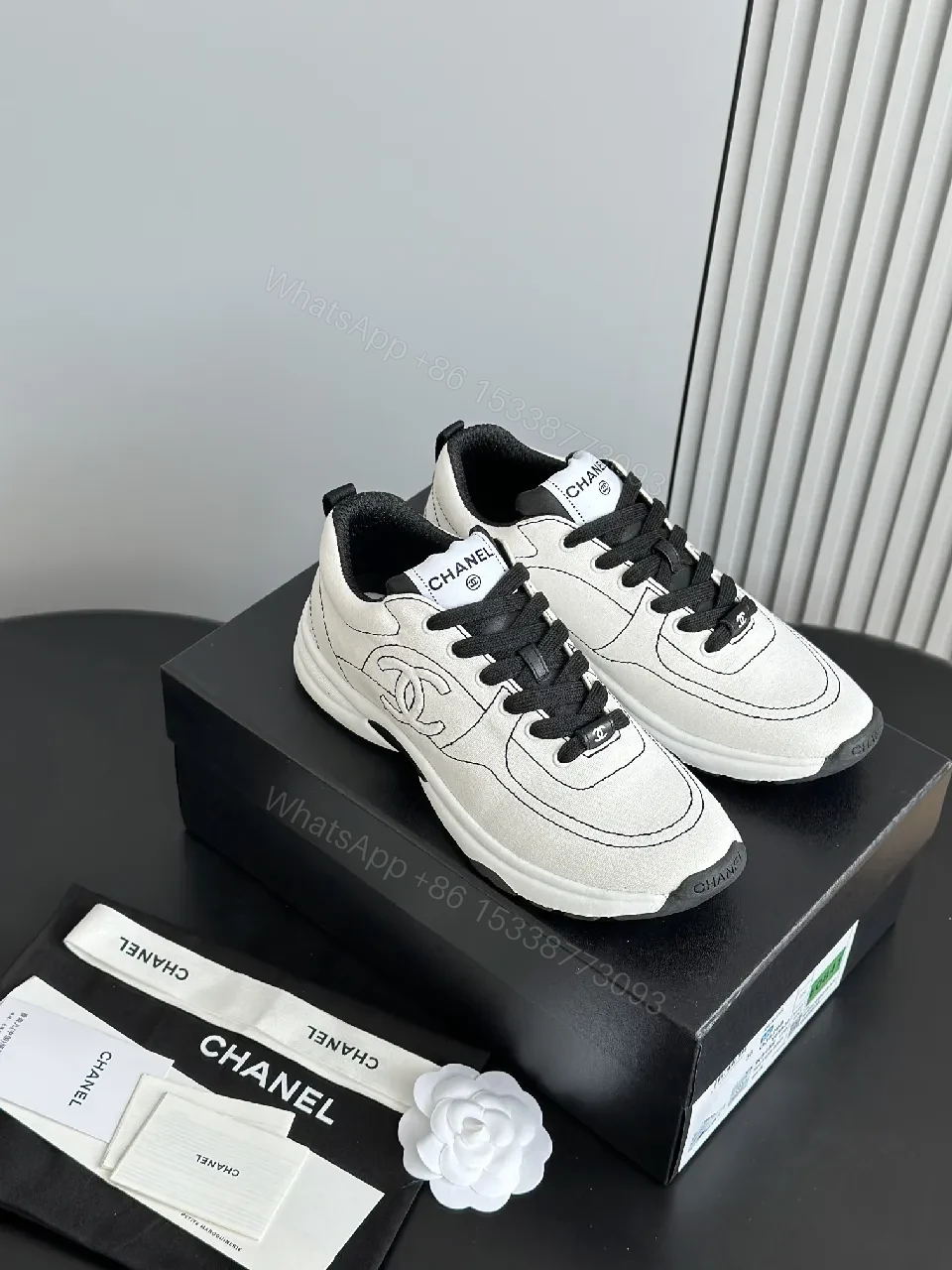 Monochrome Textile Runner: Subtle Texture, Everyday Luxury Sneakers — view 1