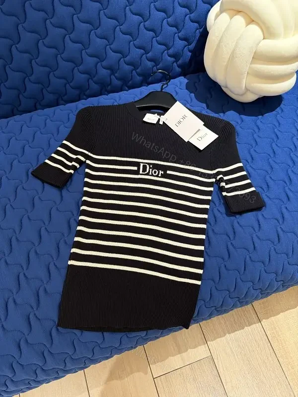 Chic Striped Knit Dress: Luxe Everyday, Sculpted Fit — view 1