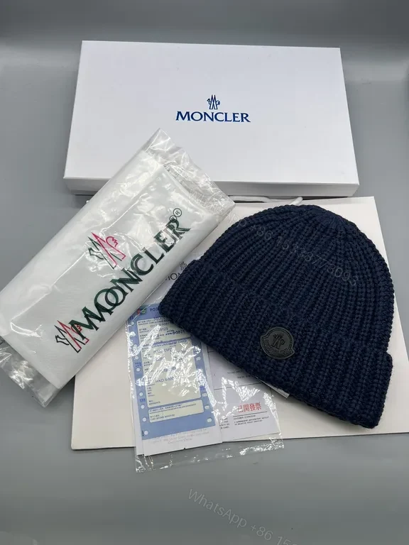 View 2 of Cream Knit Beanie with Signature Patch: Everyday Luxe Winter Accessory