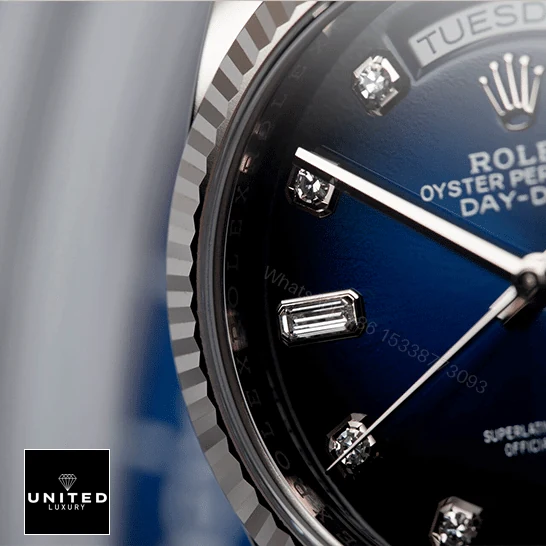 View 8 of Rolex Day-Date 128239 Blue Dial With Diamond Replica