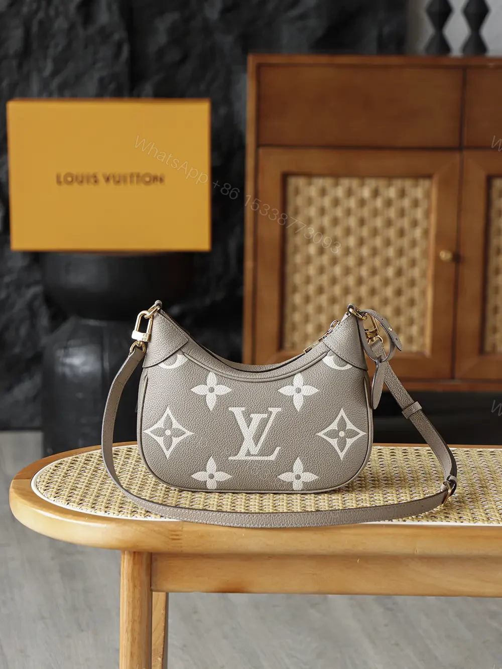 View 2 of Louis Vuitton Bagatelle Bicolor Monogram Empreinte Shoulder Bag