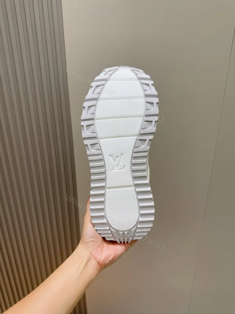 View 9 of White Leather Luxury Trainers with Structured Comfort