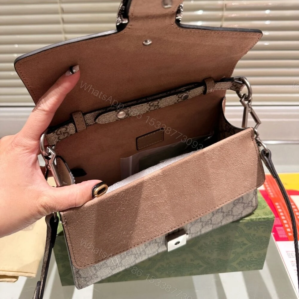 View 7 of Gucci Damen Dionysus GG Canvas Top Handle Bag Brown 24Cm