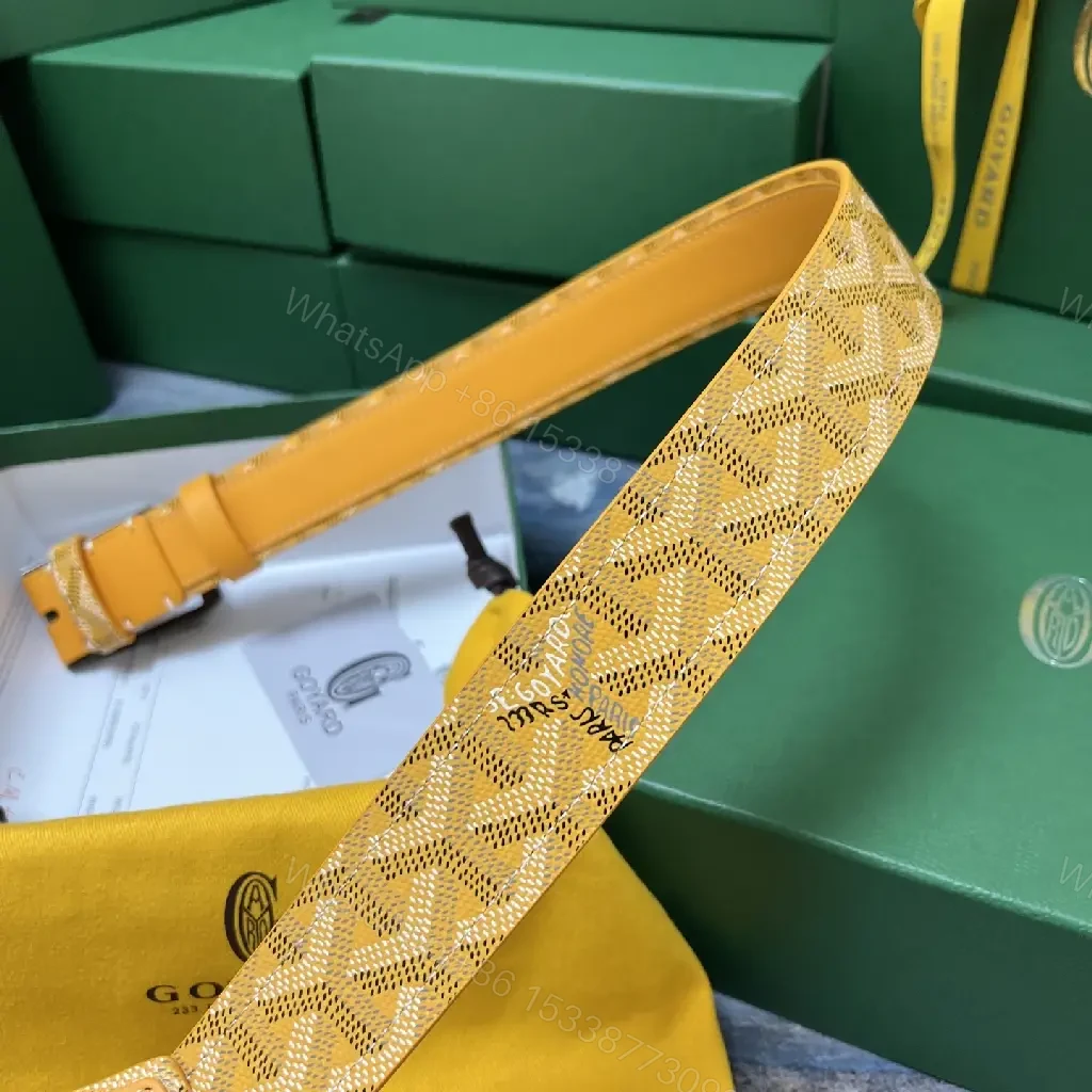 View 6 of Bold Goyard-Pattern Belt: Subtle Luxury, Everyday Impact