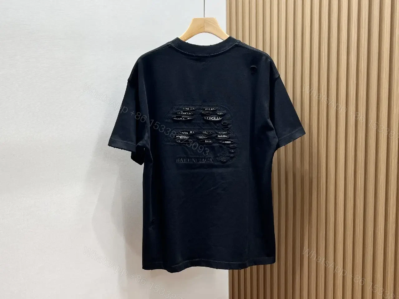 View 10 of White Cotton Minimalist Logo Tee with Subtle Hardware Details