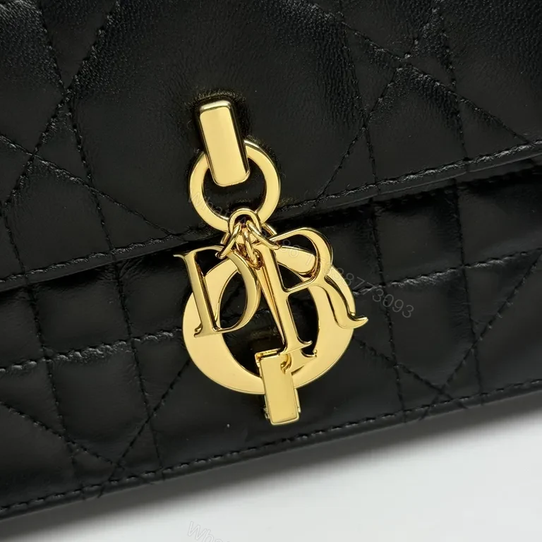 View 7 of Quilted MinaudiÃ ̈re: Black Leather, Dior Charm Luxury Bag