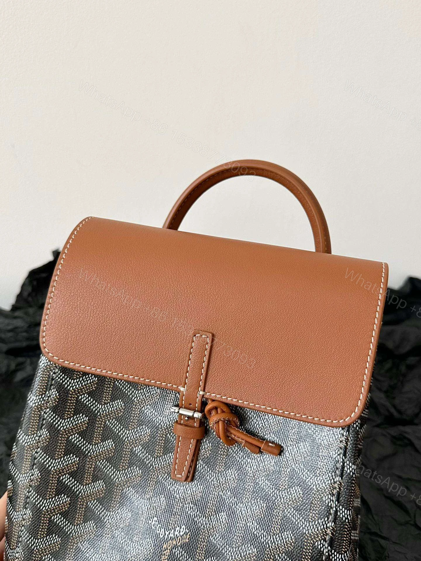 View 5 of Goyard Mini Backpack Brown Super Quality Monogram Pattern Size 23x19cm