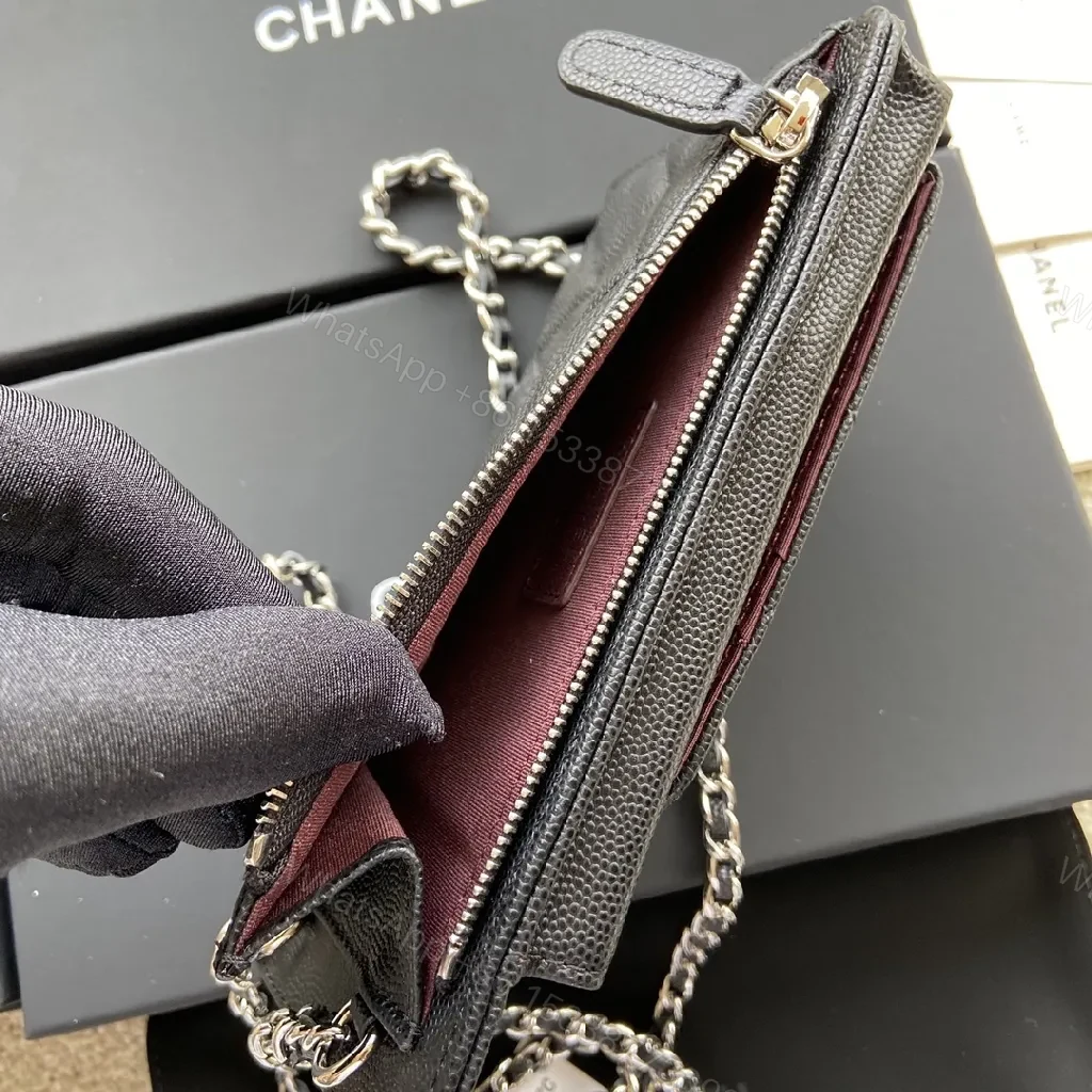 View 3 of Quilted Cardholder Crossbody: Luxe Black, Gold Hardware
