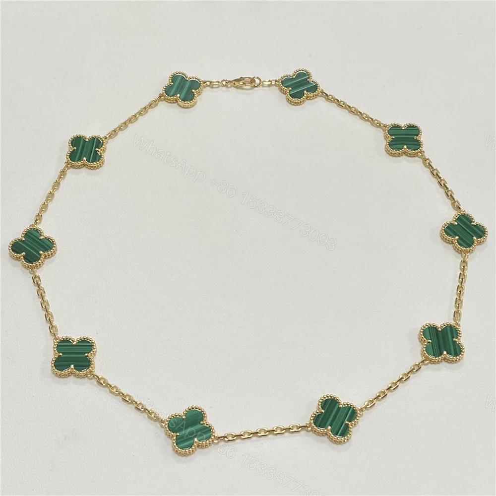 Van Cleef Arpels Green Vintage Necklace 10 Motifs VCARO3QJ00 — view 1