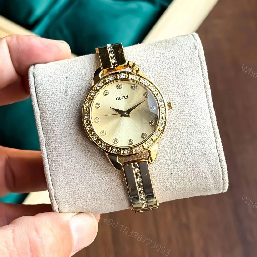 View 5 of First Copy Gucci Ladies Japan Movement Gold To Gold Dial Watch For Women