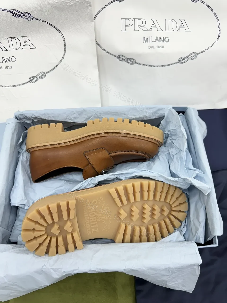 View 7 of Textured Leather Moccasin Mules + Premium Tan Leather + Classic + All-Day Comfort + Moccasins
