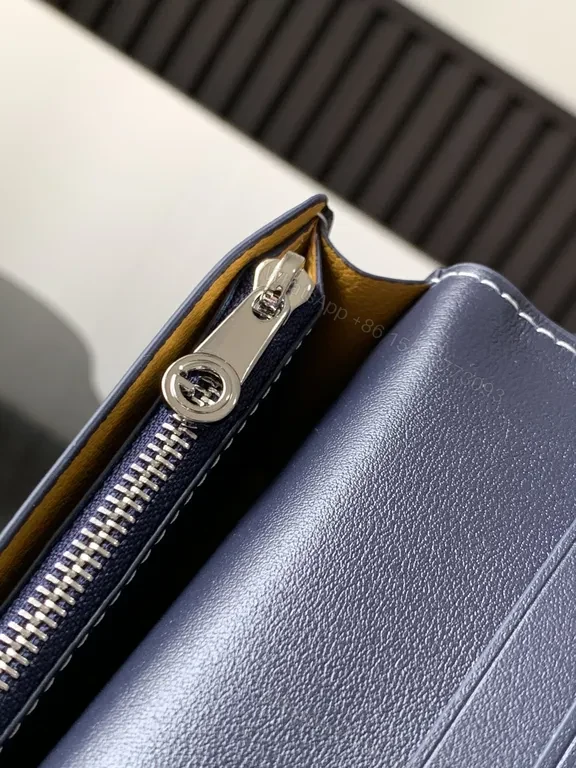 View 4 of Blue Goyard-Patterned Long Wallet: All-Day Organization